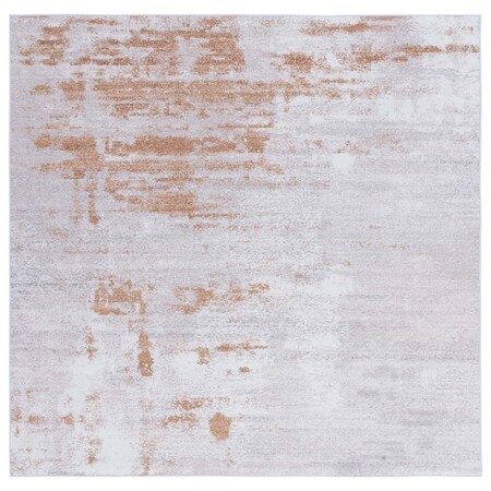 Safavieh 6 x 6 ft. Tacoma Power Loomed Square Area Rug Gray & Rust TAC808P-6SQ